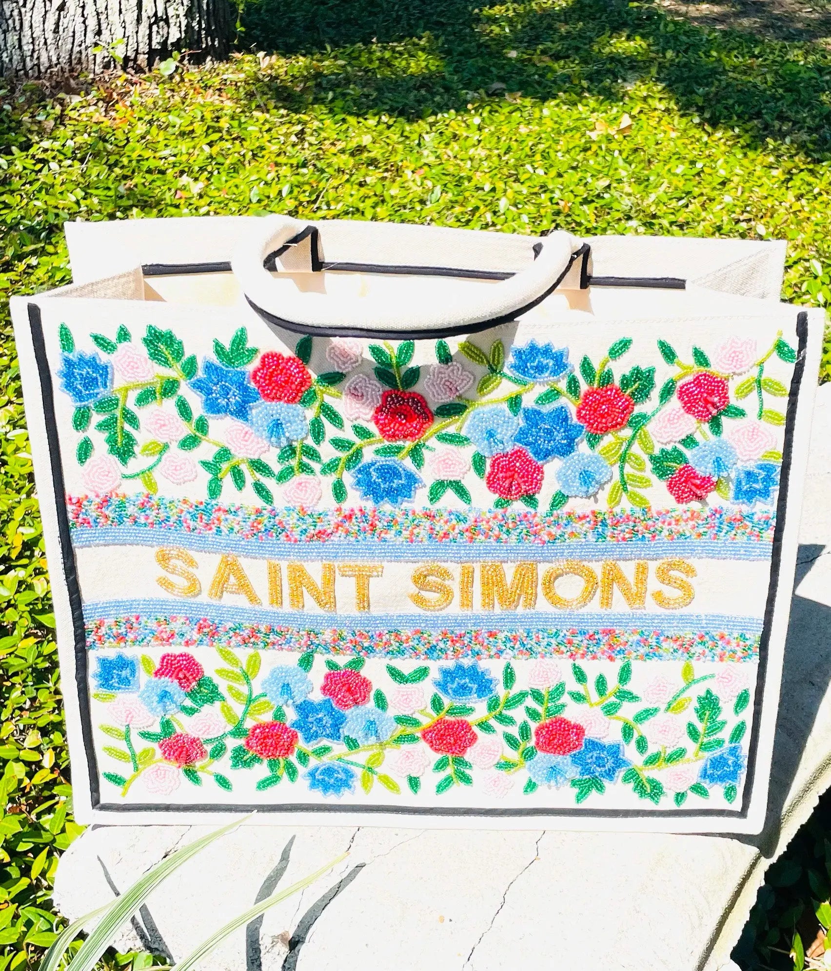 Saint Simons Beaded Tote Bag marimaxssi